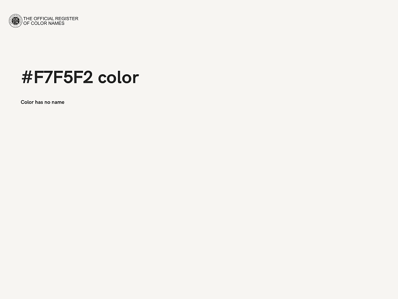 #F7F5F2 color image