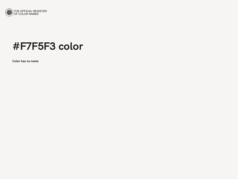 #F7F5F3 color image