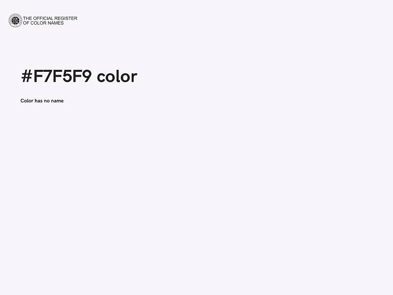 #F7F5F9 color image