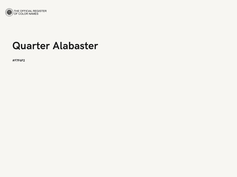 #F7F6F2 - Quarter Alabaster color image
