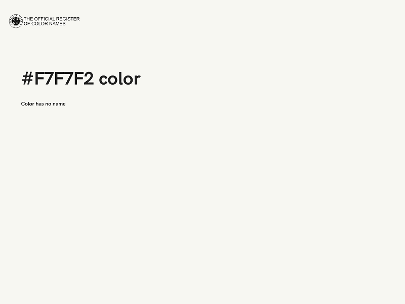 #F7F7F2 color image