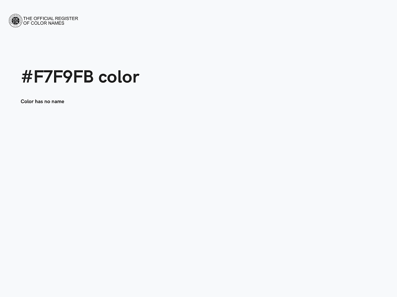 #F7F9FB color image