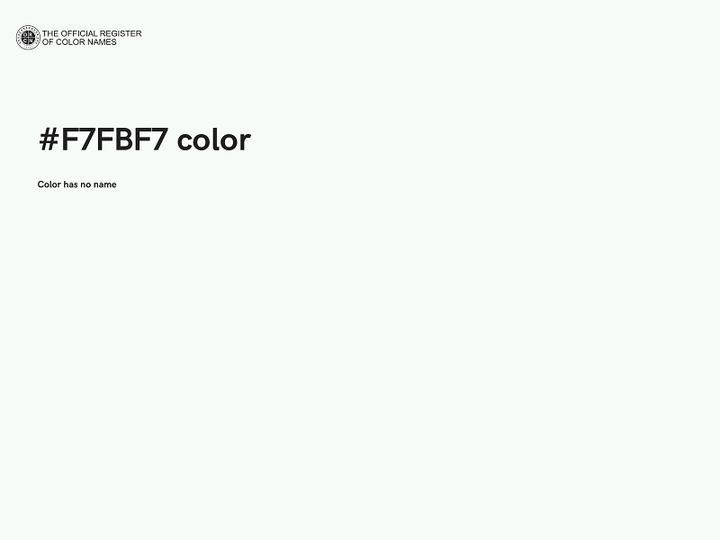 #F7FBF7 color image