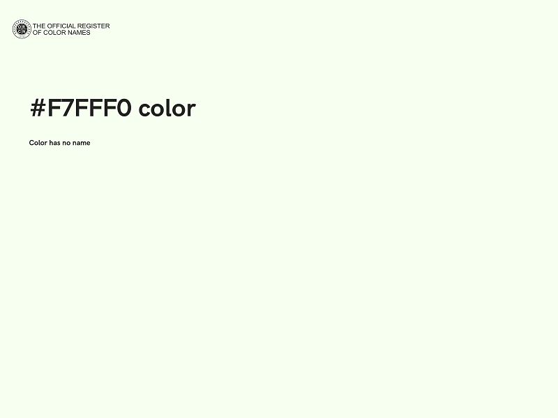 #F7FFF0 color image