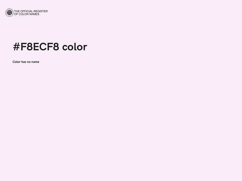 #F8ECF8 color image