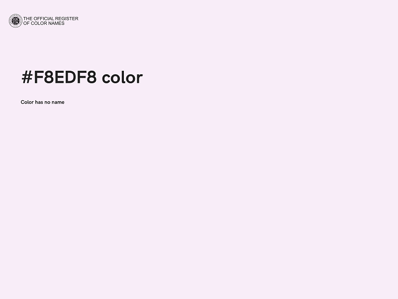 #F8EDF8 color image