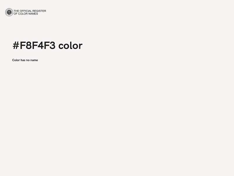 #F8F4F3 color image