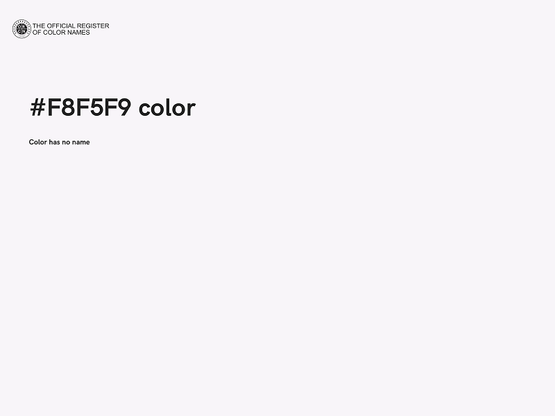 #F8F5F9 color image