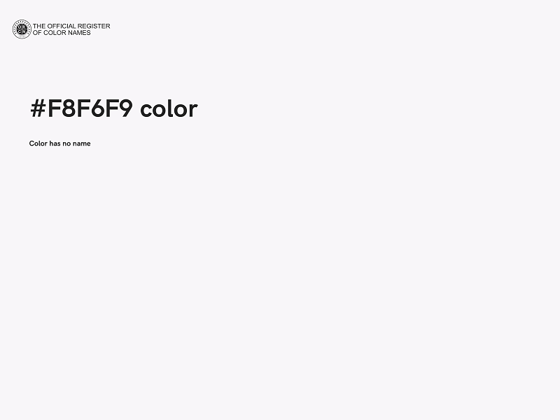 #F8F6F9 color image