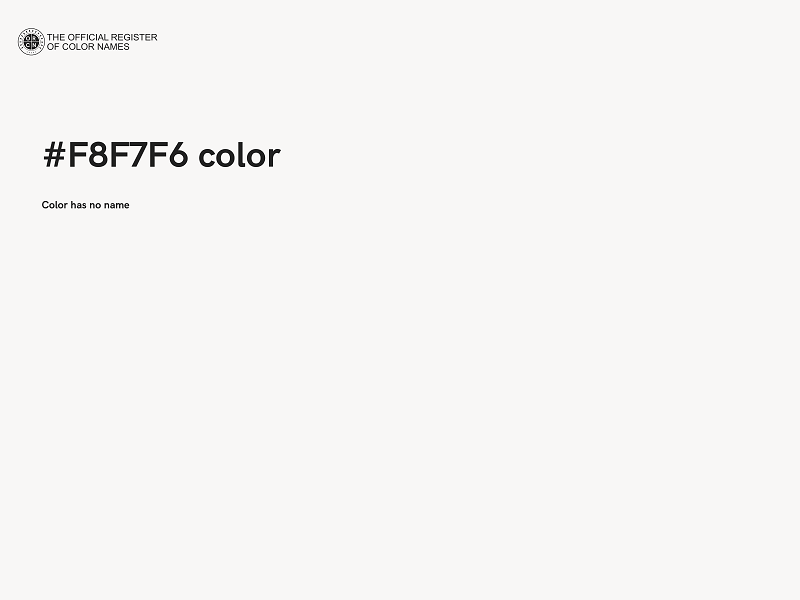 #F8F7F6 color image
