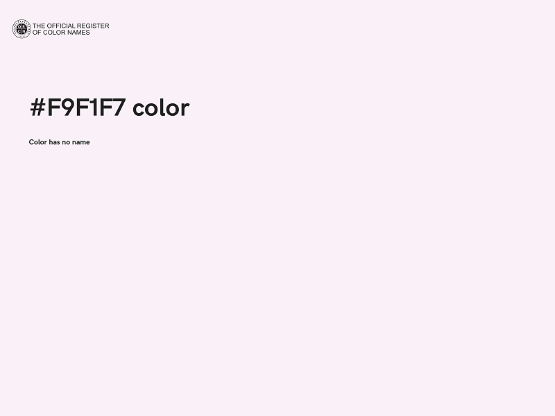 #F9F1F7 color image