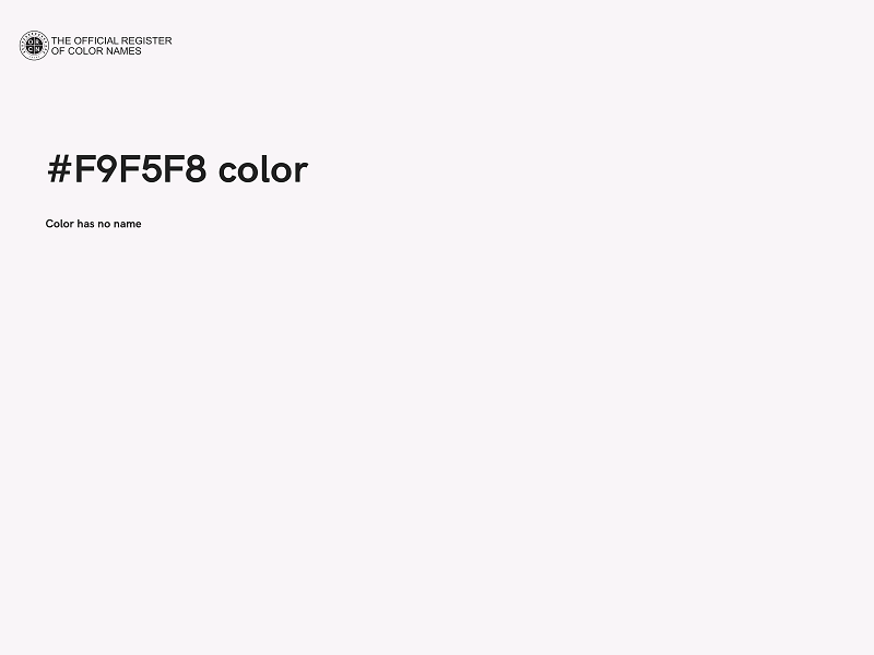 #F9F5F8 color image