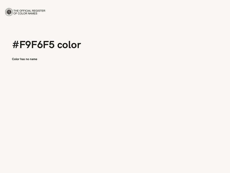 #F9F6F5 color image