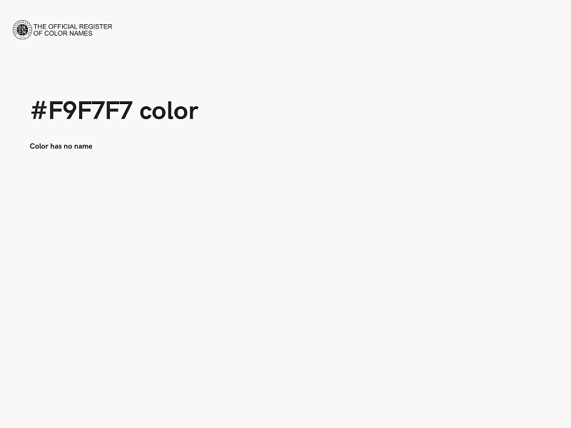 #F9F7F7 color image