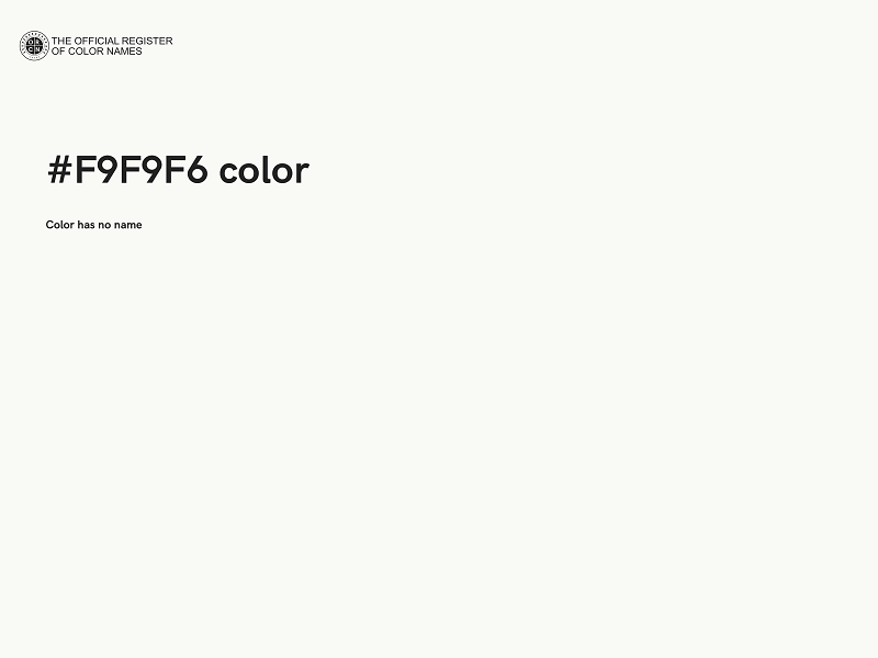 #F9F9F6 color image