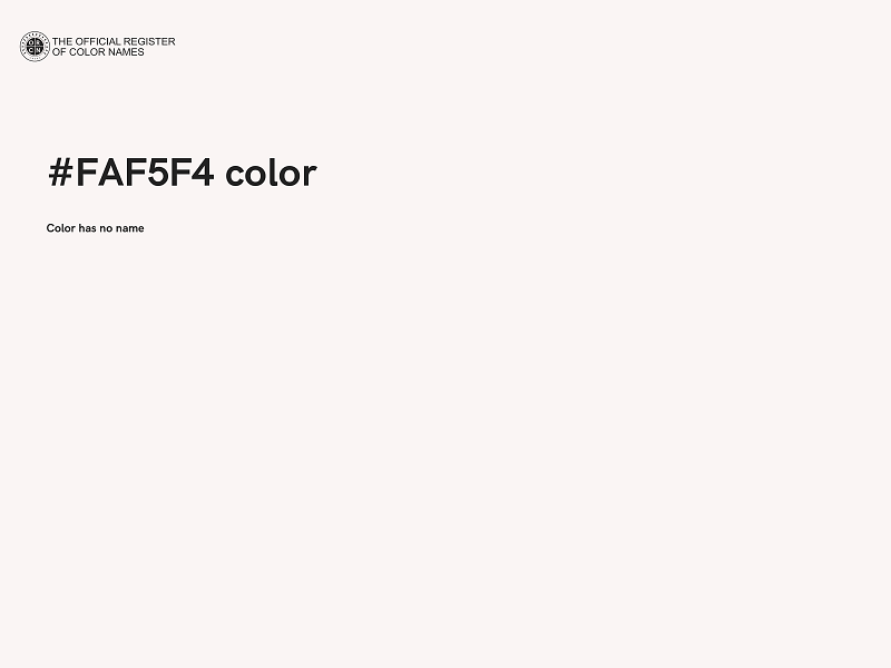 #FAF5F4 color image