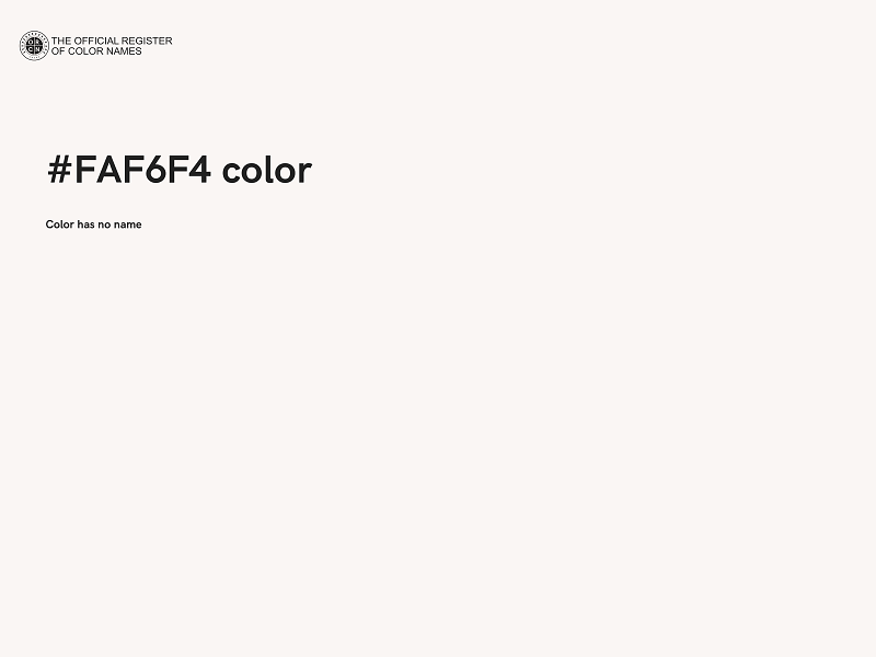 #FAF6F4 color image