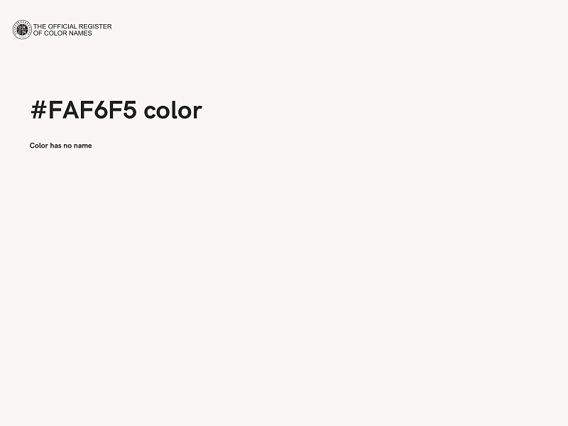 #FAF6F5 color image