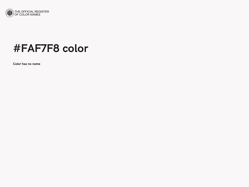 #FAF7F8 color image