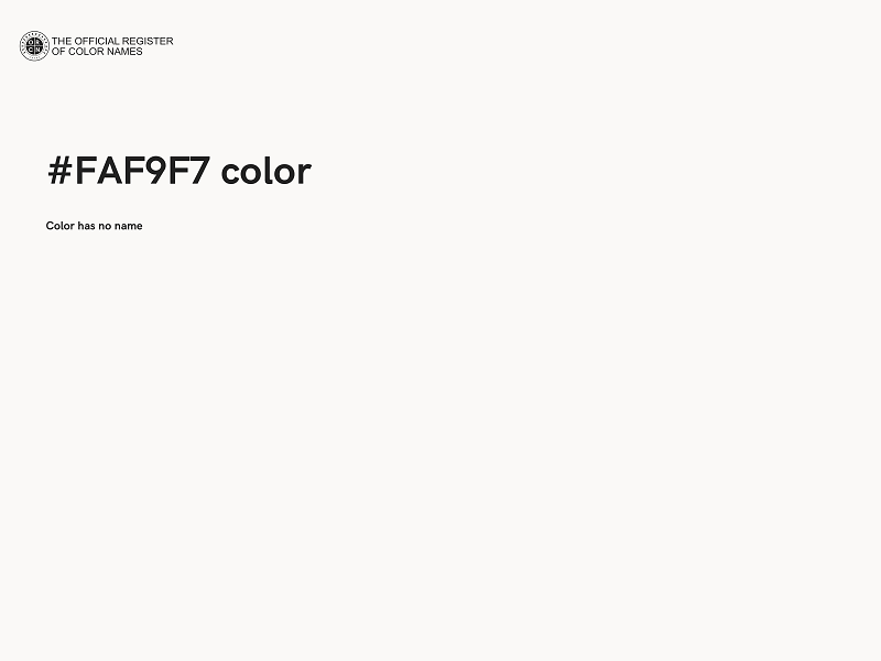 #FAF9F7 color image