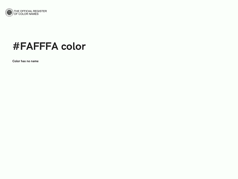 #FAFFFA color image