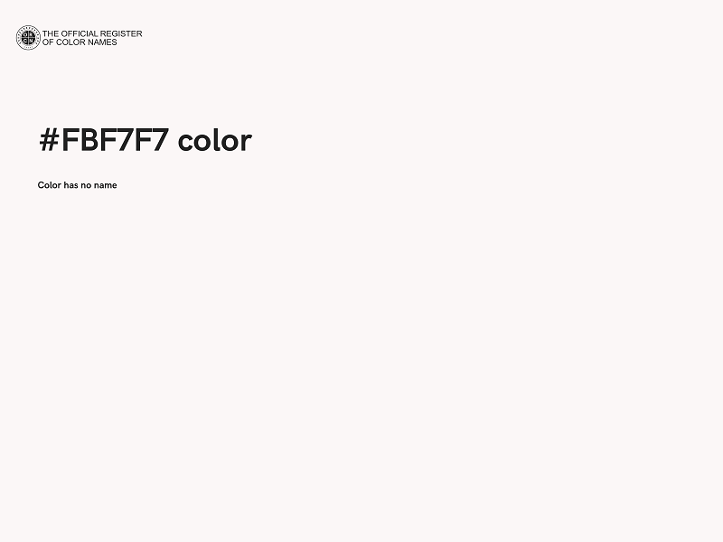 #FBF7F7 color image