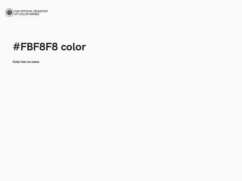#FBF8F8 color image