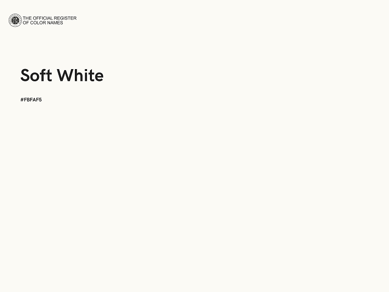 #FBFAF5 - Soft White color image