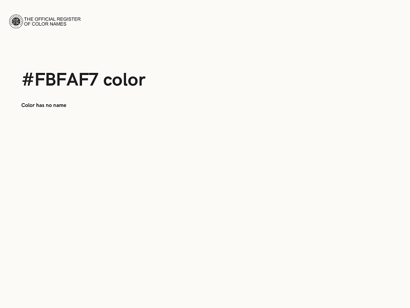 #FBFAF7 color image