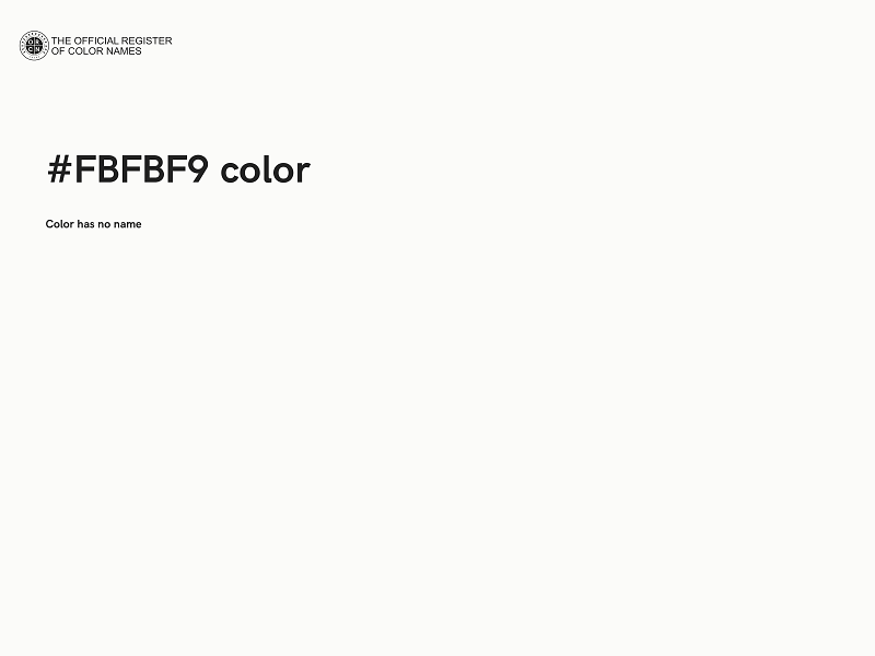 #FBFBF9 color image