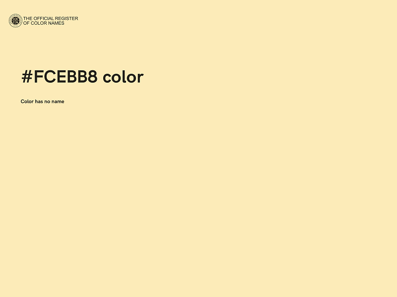 #FCEBB8 color image