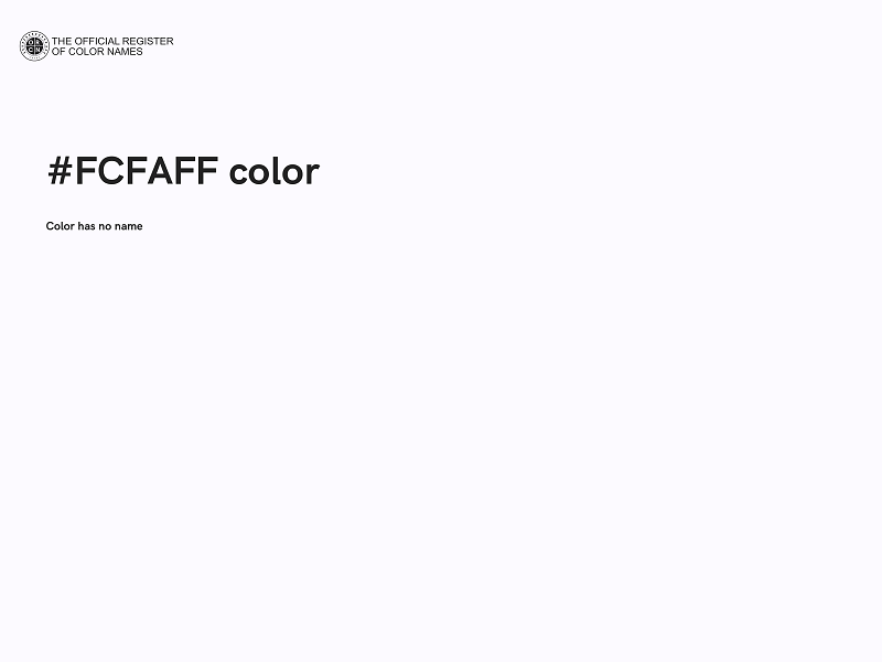 #FCFAFF color image