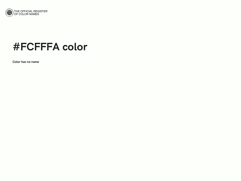 #FCFFFA color image