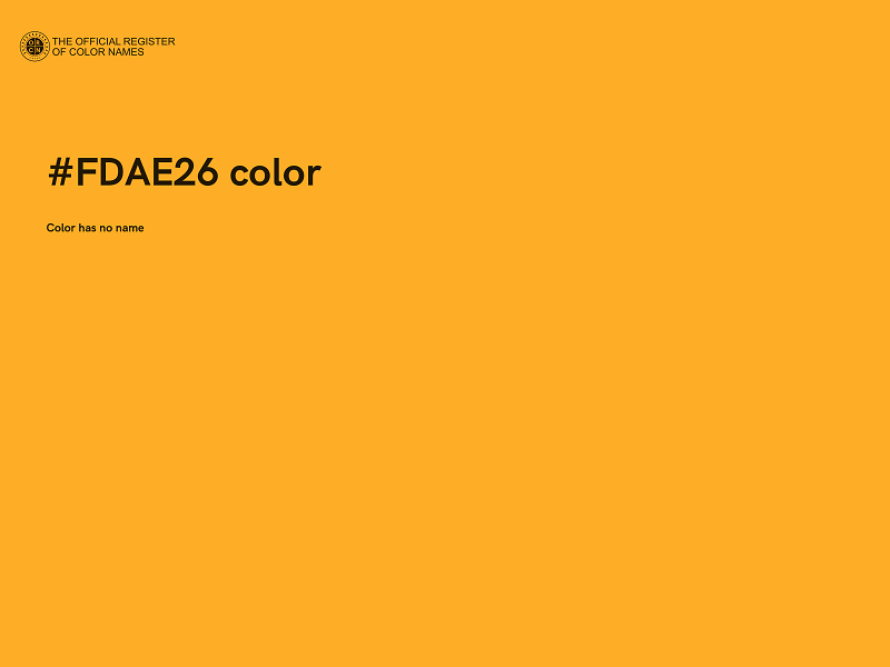 #FDAE26 color image
