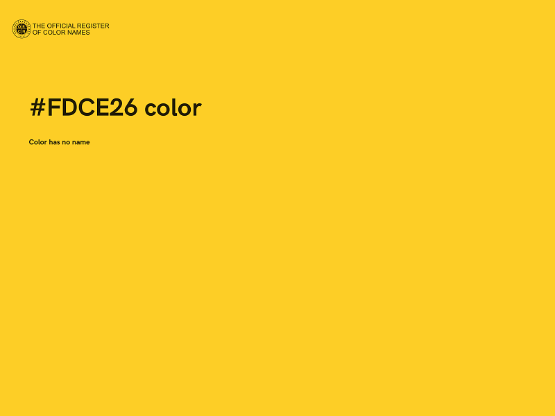 #FDCE26 color image