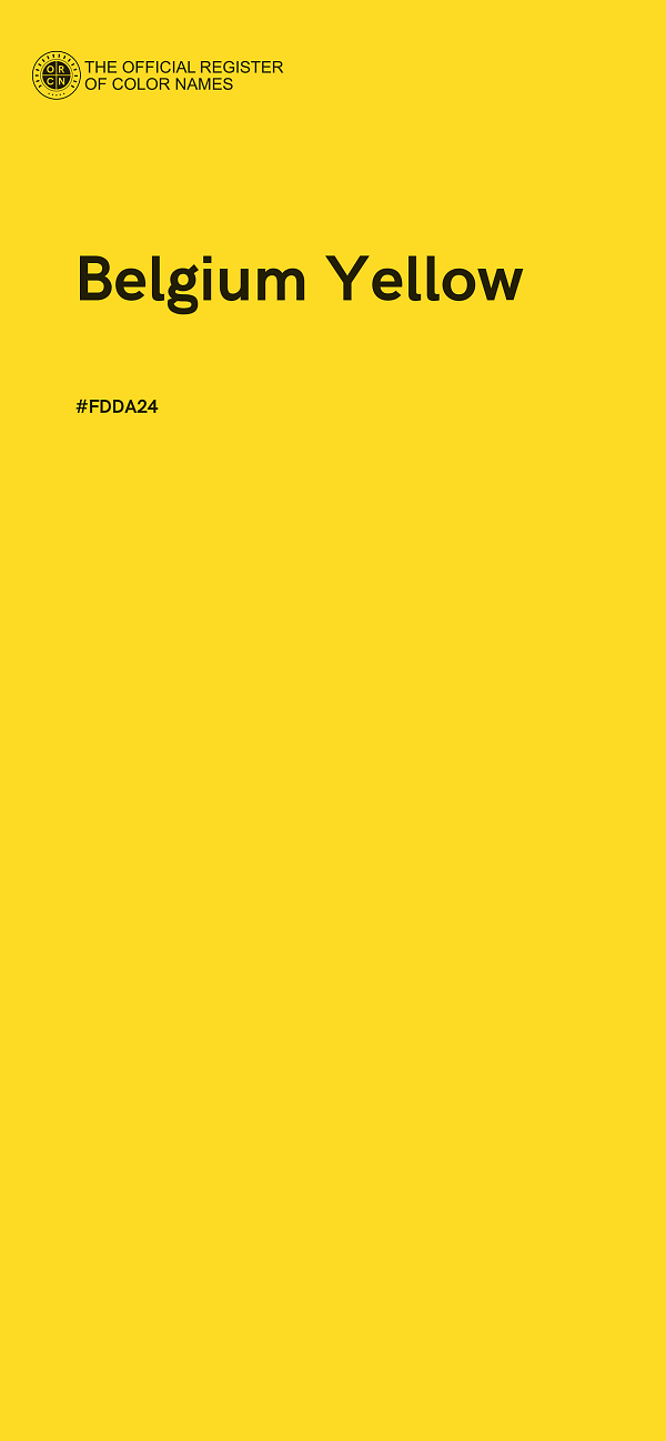 #FDDA24 - Belgium Yellow color image