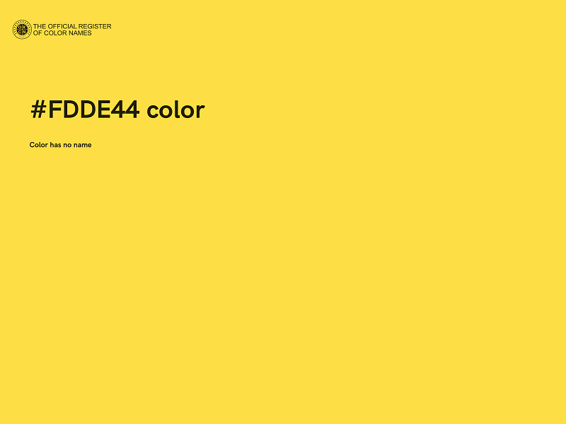 #FDDE44 color image