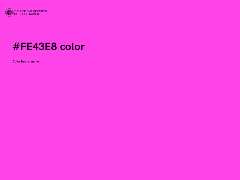 #FE43E8 color image