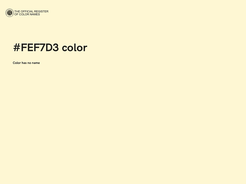 #FEF7D3 color image