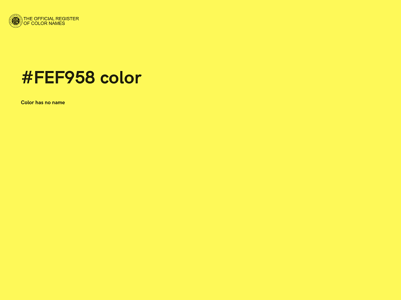 #FEF958 color image