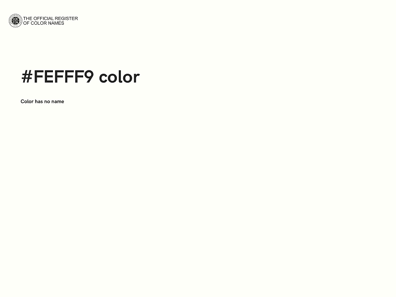 #FEFFF9 color image