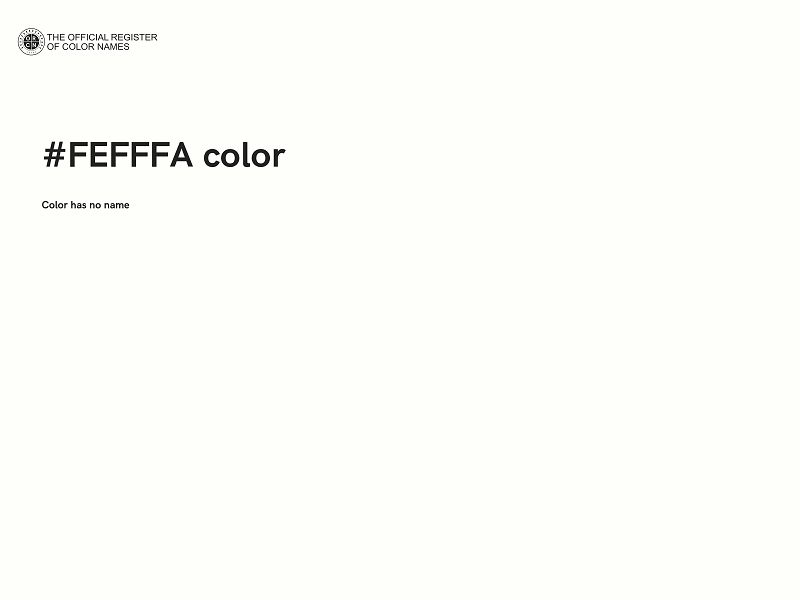 #FEFFFA color image