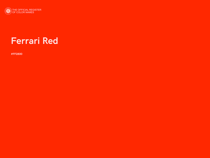 #FF2800 - Ferrari Red color image