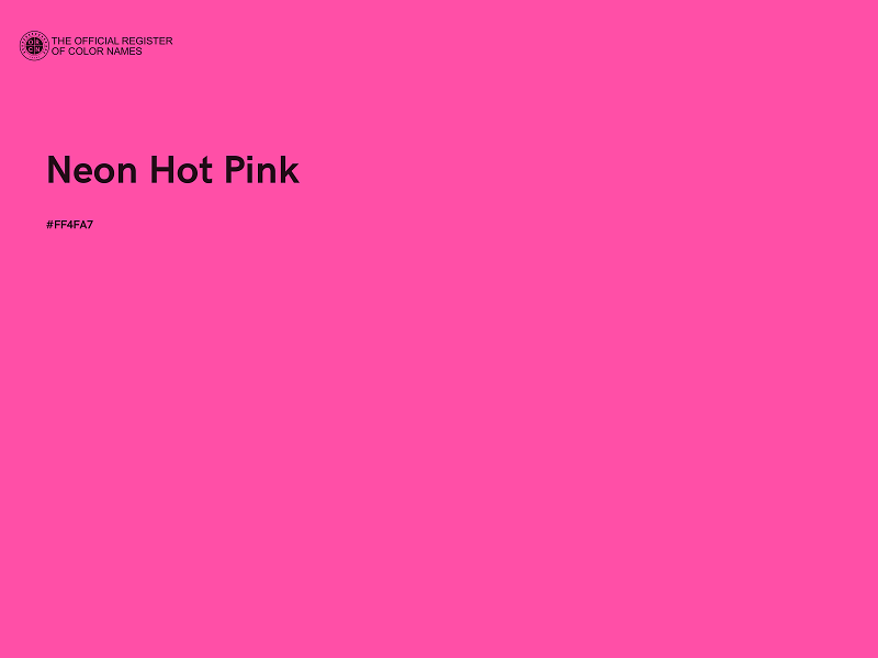 #FF4FA7 - Neon Hot Pink color image