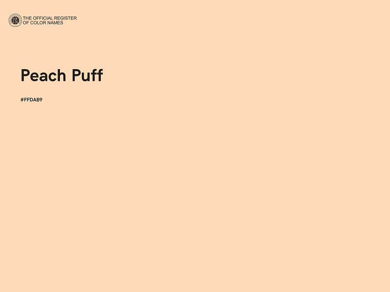 #FFDAB9 - Peach Puff color image