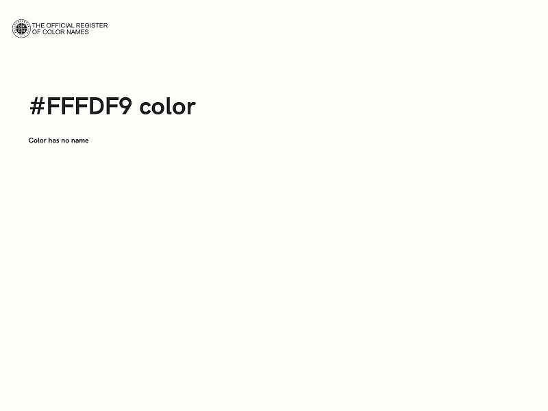 #FFFDF9 color image
